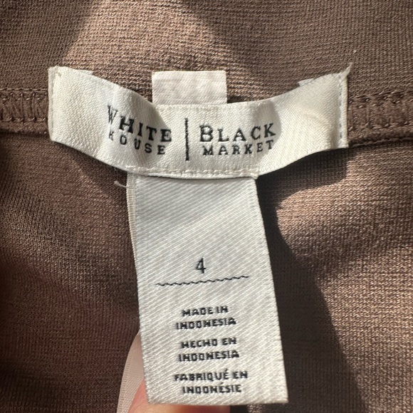 New White House Black Market brown khaki Suede like Pant Leggings size 4 - Picture 3 of 8